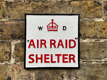 air raid shelter sign
